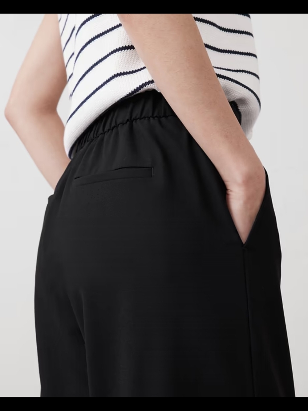 Banana Republic Hayden Navy Wide-Leg Tailored Pants - Picture 11 of 13
